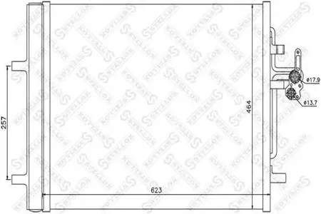 STELLOX 1045692SX Радиатор кондиционера Volvo S80V70 1.6-2.4D 06>