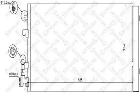 STELLOX 1045694SX Радиатор кондиционера AКПП Renault Scenic 1.5D 09>
