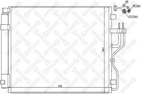 STELLOX 1045706SX Радиатор кондиционера Kia Sportage IV 2.0CRDi 10>