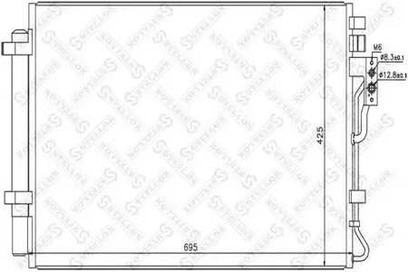 STELLOX 1045707SX Радиатор кондиционера Kia Sorento 2.4i 16V 09>