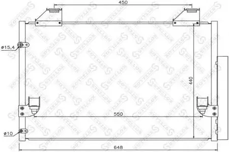 STELLOX 1045732SX Радиатор кондиционера Toyota Hi-LUX 3.0TD 05>