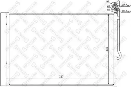 STELLOX 1045736SX Радиатор кондиционера VW Touareg 3.0 TDI 10>