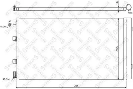 STELLOX 1045737SX Радиатор кондиционера Opel Movano B, Renault Master 2.3CDTi 10> МКПП