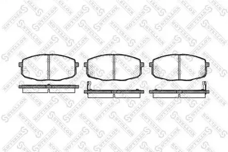 STELLOX 1049002SX Колодки торм.передние =1038 02=FDB1869 [0K2JA3328Z] Kia Carens 1.6-1.9CRDi 02>