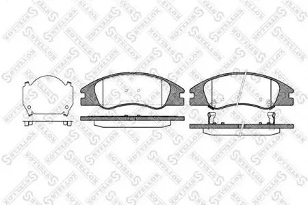 STELLOX 1145002SX Колодки торм.передние =1134 02=FDB4014=223517 SBS Kia Cerato 1.6i 16V2.0iCRDi 04>
