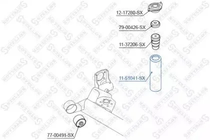 STELLOX 1151041SX Пыльникамортизатора заднего Hyundai Getz 02, Kia Picanto 04