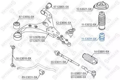 STELLOX 1153031SX Отбойник амортизатора Hyundai Tucson , Kia Sportage ii 04