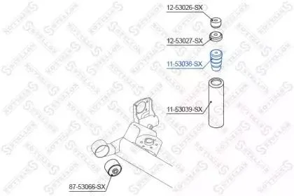 STELLOX 1153038SX 1153038отбойник амортизатора заднего 04