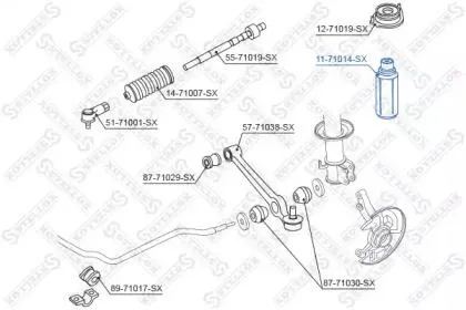 STELLOX 1171014SX Отбойник-пыльник переднего амортизатора Mazda 121 DB 91-96121 DA 87-90