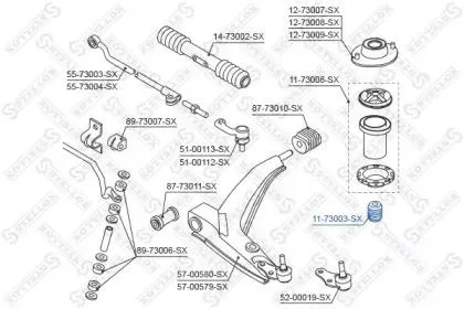 STELLOX 1173003SX Отбойник переднего амортизатора