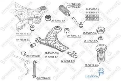 STELLOX 1173015SX Отбойник амортизатора