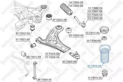 STELLOX 1173016SX Пыльник переднего амортизатора