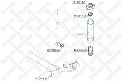 STELLOX 1173018SX Пыльник заднего амортизатора Daewoo Aveo 02>