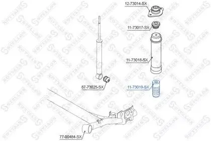 STELLOX 1173019SX 11-73019-SXотбойник амортизатора заднего нижнего Daewoo Aveo 02