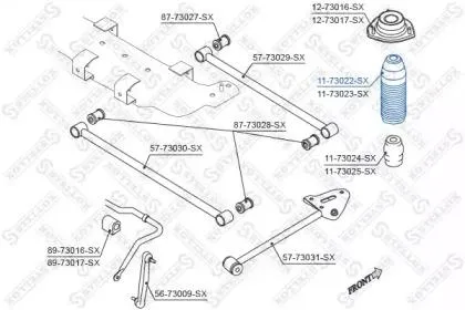 STELLOX 1173022SX Пыльник заднего амортизатора Daewoo Lacetti sedan Hatchback 04>