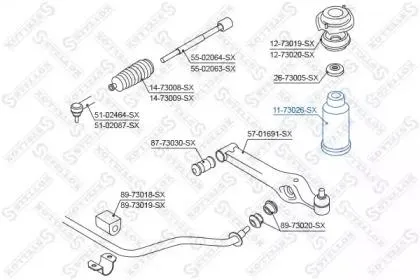 STELLOX 1173026SX Пыльник амортизатора