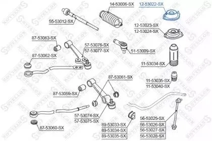 STELLOX 1253022SX Опора стойки амортизатора