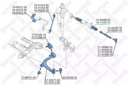 STELLOX 1417020SX Пыльник рулевой рейки