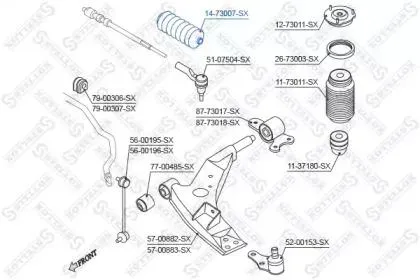 STELLOX 1473007SX Пыльник рулевой рейки 1473007 2.02.5 06