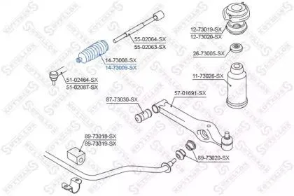 STELLOX 1473009SX Пыльник рулевой рейки ( комплект ) Daewoo Matiz 98-