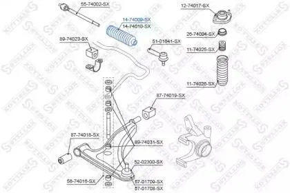 STELLOX 1474009SX Пыльник рулевой рейки Nissan Micra ii 92>
