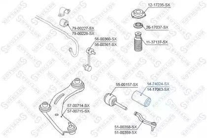 STELLOX 1474024SX Пыльник рулевой рейки левый Nissan Maxima CA33 00>