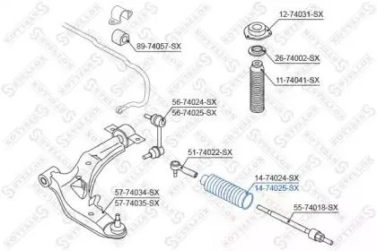 STELLOX 1474025SX Пыльник рулевой рейки правый Nissan Maxima V (A33) 00>
