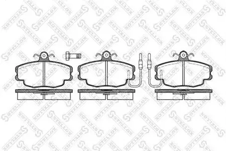 STELLOX 152032SX Колодки торм.передние Renault Clio 91>R19 92-96, Peugeot 205309 1.9GTi <98