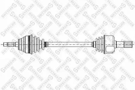 STELLOX 1581002SX привод левый 630mm, 21642 Peugeot 405 1.61.9D 87>