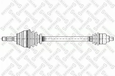 STELLOX 1581027SX привод правый 758mm, 21566 Renault Megane Scenic 1.4-2.0 96>