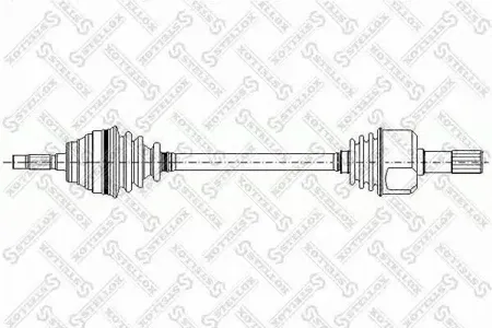 STELLOX 1581044SX привод левый 595mm, 23352 Peugeot Partner , Citroen Berlingo 1.11.4 MA 96>