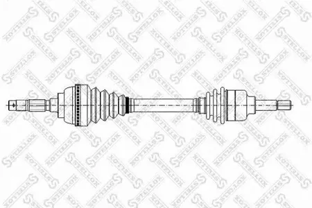 STELLOX 1581052SX привод правый 900mm ABS, 21040 Peugeot 206 1.1i1.4i1.6i 98>