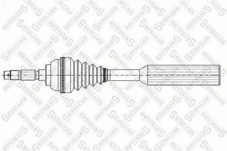 STELLOX 1581053SX привод левый 612mm ABS, 21039 Peugeot 206 98>