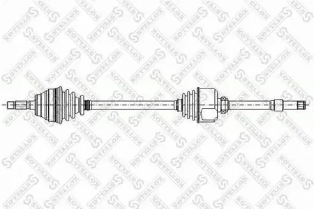 STELLOX 1581764SX привод левый 623mm, 21061 Renault Clio II 98>