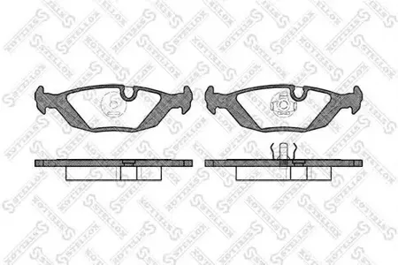 STELLOX 166010BSX Колодки торм.задние Saab 9009000 2.0i-2.3 88-98, Volvo 440460480 1.6-2.0 86-96