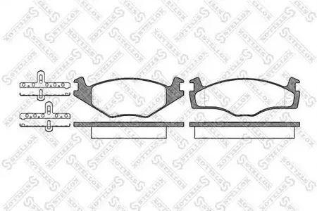 STELLOX 182010SX Колодки торм.передние VW Golf 1.4-1.81.6-1.9TD 83-95 Passat 82-88