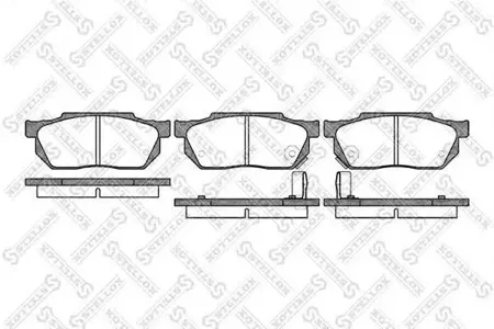 STELLOX 204002SX Колодки торм.передние =193 02=FO447581=D5019M-01 Honda Civic 1.3-1.6 87-911.3 16V 91-95