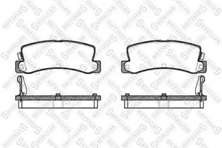 STELLOX 225004SX Колодки торм.задние =214 04=FDB848=572182B Toyota Corolla Carina 1.6-2.0D &16V 83>