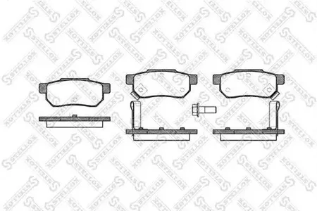 STELLOX 244002SX Колодки торм.задние =233 02=572136B=FDB621 Honda Civic 1.4-1.6 87-01 Prelude 2.0 88-92