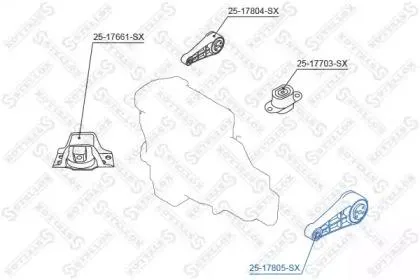 STELLOX 2517805SX Подушка двигателя нижняя