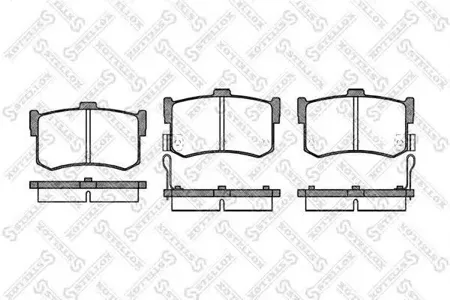 STELLOX 253002SX Колодки торм.задние =242 02=222617 Hyundai Sonata 1.8i2.0i 16V3.0i 16V с ABS 96-98