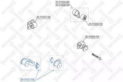STELLOX 2551027SX Опора двиг.прав. Hyundai Accent 1.51.6 99>