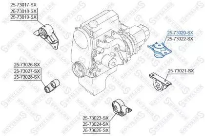 STELLOX 2573020SX Подушка двигателя