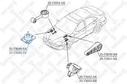 STELLOX 2573049SX Подушка двигателя Chevrolet Lacetti прав.