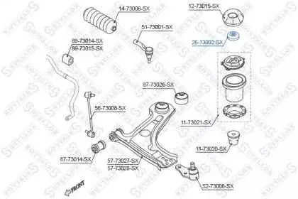 STELLOX 2673002SX Опора стойки амортизатора