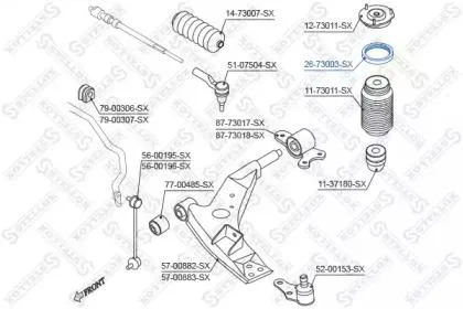 STELLOX 2673003SX Подшипник верхней опоры передней