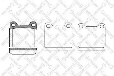 STELLOX 268010SX Колодки торм.задние =257 10=257 20=FO458781=FDB2 Volvo 240-960S70V70 2.0-3.0 74>