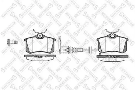 STELLOX 274041SX Колодки торм.задние =263 41 VW Golf 1.4i-2.0TDi 03>, Skoda Fabia 1.4i1.9TDi 00>