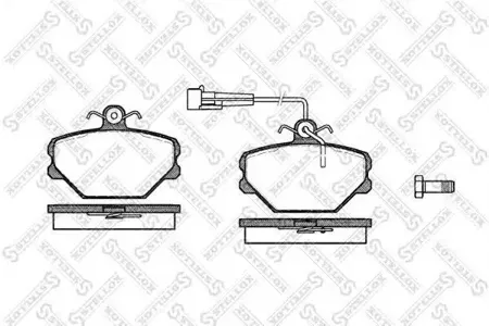STELLOX 275002SX Колодки торм.передние Fiat Tempra 1.4i-1.6i 90-93Tipo 1.1-1.9D 88-93