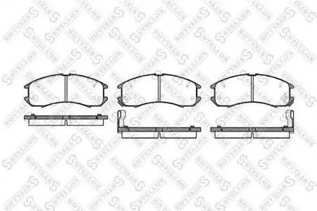 STELLOX 284002SX Колодки торм.передние =273 02=FDB576 Mazda 626 1.8-2.0D 87-90, Ford Probe 2.2 88-92